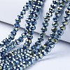 Electroplate Transparent Glass Beads Strands EGLA-A034-T10mm-UA-2