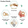 24Pcs 4 Colors Alloy Spring Gate Rings FIND-HS0001-26A-4