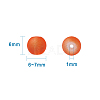 Transparent Frosted Glass Beads FGLA-TA0001-01-6mm-8