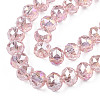 Transparent Crackle Glass Beads Strands X-GLAA-N051-07-3