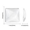 Transparent Glass Square Cabochons X-GGLA-A001-25mm-2