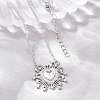Brass Pave Clear Cubic Zirconia and Glass Heart Pendant Necklaces KK-CBA4547-11P-2