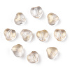 Transparent Spray Painted Glass Beads GLAA-R211-02-B03-1