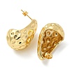 Rack Plated Teardrop Hammered Brass Stud Earrings for Women EJEW-Z048-15B-G-2