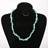 Synthetic Turquoise Chip Beaded Necklaces for Women FS-WG9F5E2-06-1