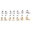 Stainless Steel Micro Pave Clear Cubic Zirconia Internally Threaded Labrets WGBE4CC-02-4