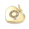 Brass Micro Pave Clear Cubic Zirconia Pendants KK-D229-01G-17-2