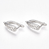 Brass Hoop Earring Findings X-KK-S350-070P-1