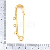 Iron Rhinestone Safety Pins Brooch Findings IFIN-A021-01B-G-2