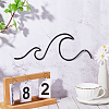 Iron Wave Wall Art Wall Decorations DIY-WH0480-01-3