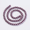 Eco-Friendly Dyed Glass Pearl Beads Strands HY-A008-6mm-RB062-2