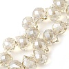 Electroplate Glass Beads Strands EGLA-D030-17O-1