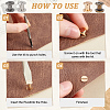 40Sets 4 Colors Alloy Screw Clasps BUTT-PH0001-30A-4
