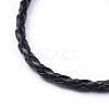 Trendy Braided Imitation Leather Necklace Making NJEW-S105-017-3
