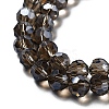 Electroplate Transparent Glass Beads Strands EGLA-A035-T8mm-A16-3