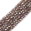Electroplate Glass Beads Strands EGLA-A044-T2mm-B16-1