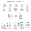 201 Stainless Steel Pendants STAS-SC0001-80P-2