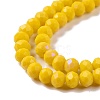 Electroplate Opaque Solid Color Glass Beads Strands EGLA-A044-P2mm-L04-3
