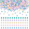 405Pcs Eletroplated Transparent Glass Beads GLAA-TA0003-66C-1