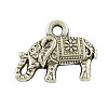 Tibetan Style Alloy Elephant Pendants TIBEP-23670-AS-FF-1