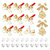 24Pcs Alloy Stud Earring Findings EJEW-HY0001-06-1