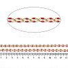 Ion Plating(IP) 304 Stainless Steel Dapped Chains AJEW-Q150-09G-06-2