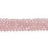 Transparent Electroplate Glass Beads Strands EGLA-A039-T4mm-L26-1