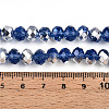 Electroplate Transparent Glass Beads Strands EGLA-A034-T8mm-M03-4