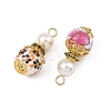Printed Handmade Porcelain Pendants PALLOY-JF05931-2