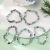 Natural Larimar Bead Stretch Bracelets BJEW-K213-65-1