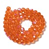 Electroplate Transparent Glass Beads Strands EGLA-A035-T10mm-L05-2