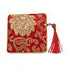 Chinese Brocade Tassel Zipper Jewelry Bag Gift Pouch ABAG-F005-01-3