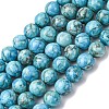 Natural Marble Beads Strands G-K211-10mm-E-1