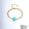 Fashionable Korean Style Brass Synthetic Turquoise Bracelets LH9898-5-1