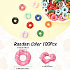 100Pcs Acrylic Twist Disc European Large Hole Beads MACR-SC0002-40-2