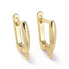 Brass Hoop Earring Findings with Latch Back Closure ZIRC-G158-20G-1