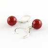 Dyed Shell Round Earrings EJEW-R065-07-2