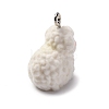 Flocky Anima Resin Pendants with Platinum Iron Loop FIND-S001-13D-2