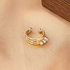 Alloy Crystal Rhinestone 3 Lines Fake Lip Rings FS-WGE11C8-01-2