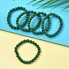 Synthetic Malachite Bead Stretch Bracelets X-BJEW-K212-B-031-1