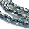 Electroplate Glass Beads Strands X-GLAA-F079-A-HP04-3
