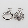 Tibetan Style Alloy Pendant Cabochon Settings X-TIBEP-N003-74AS-2