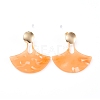 Cellulose Acetate(Resin) Dangle Stud Earrings EJEW-JE04076-2