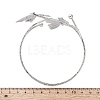 Butterfly Alloy Arm Cuff Bangles for Girl Women LS-AJEW-A063-01H-P-5