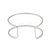 Non-Tarnish 304 Stainless Steel Hollow Open Cuff Bangles for Women BJEW-S155-04P-3