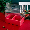 Plastic & Paper Transparent Carrying Flower Gift Box BAKE-PW0002-42A-02-1
