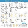   32Pcs 16 Style Alloy Stud Earring Findings FIND-PH0008-35-3