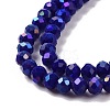 Electroplate Opaque Solid Color Glass Beads Strands X1-EGLA-A034-P6mm-L12-3