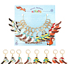 12Pcs 4 Style Alloy Enamel Bird Charms Locking Stitch Makers HJEW-PH01590-1