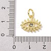 Real 18K Gold Plated Brass Micro Pave Cubic Zirconia Pendants KK-L209-039G-04-3